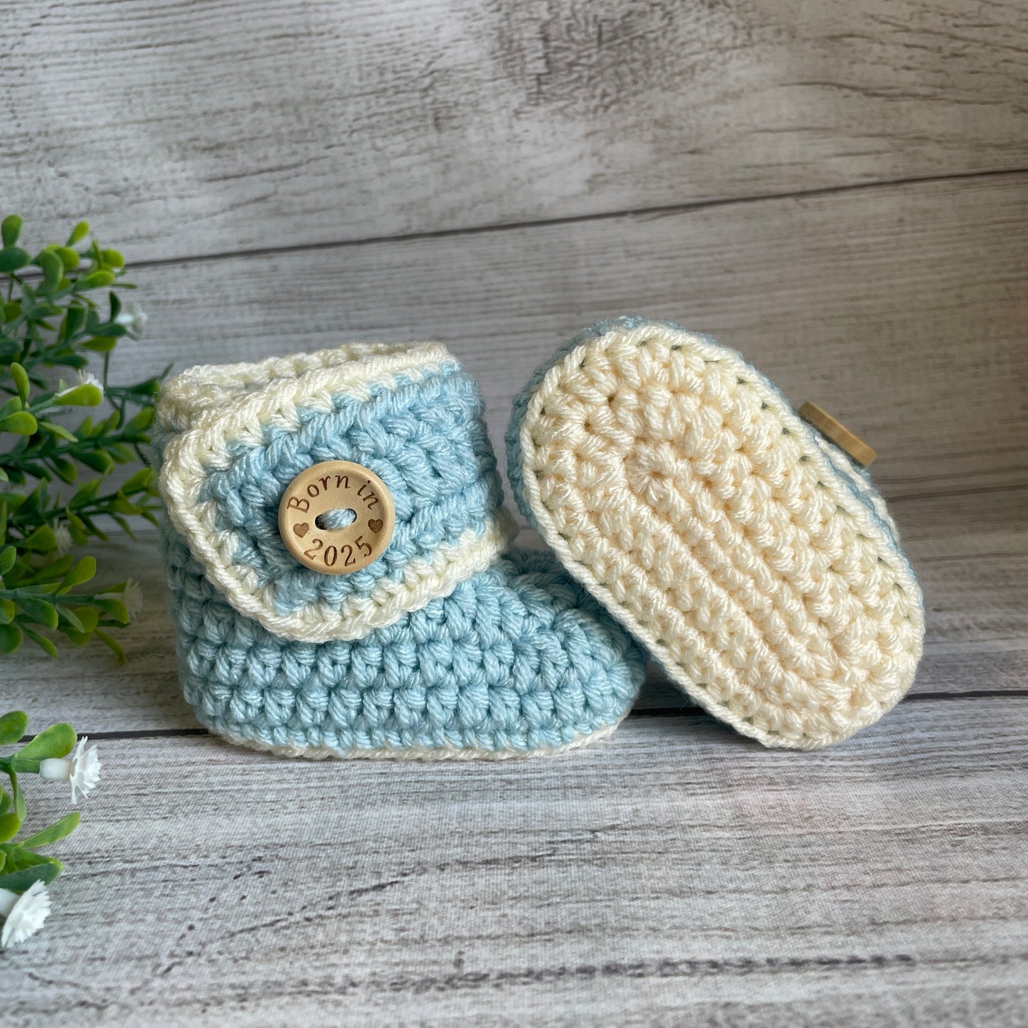 Born in 2025 Button Booties