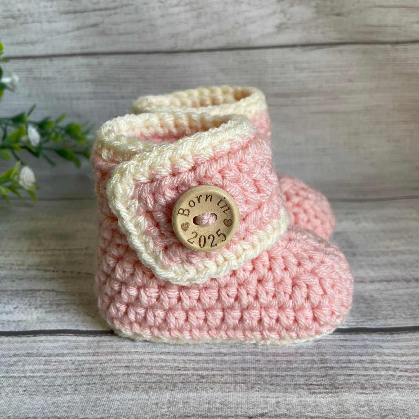 Born in 2025 Button Booties
