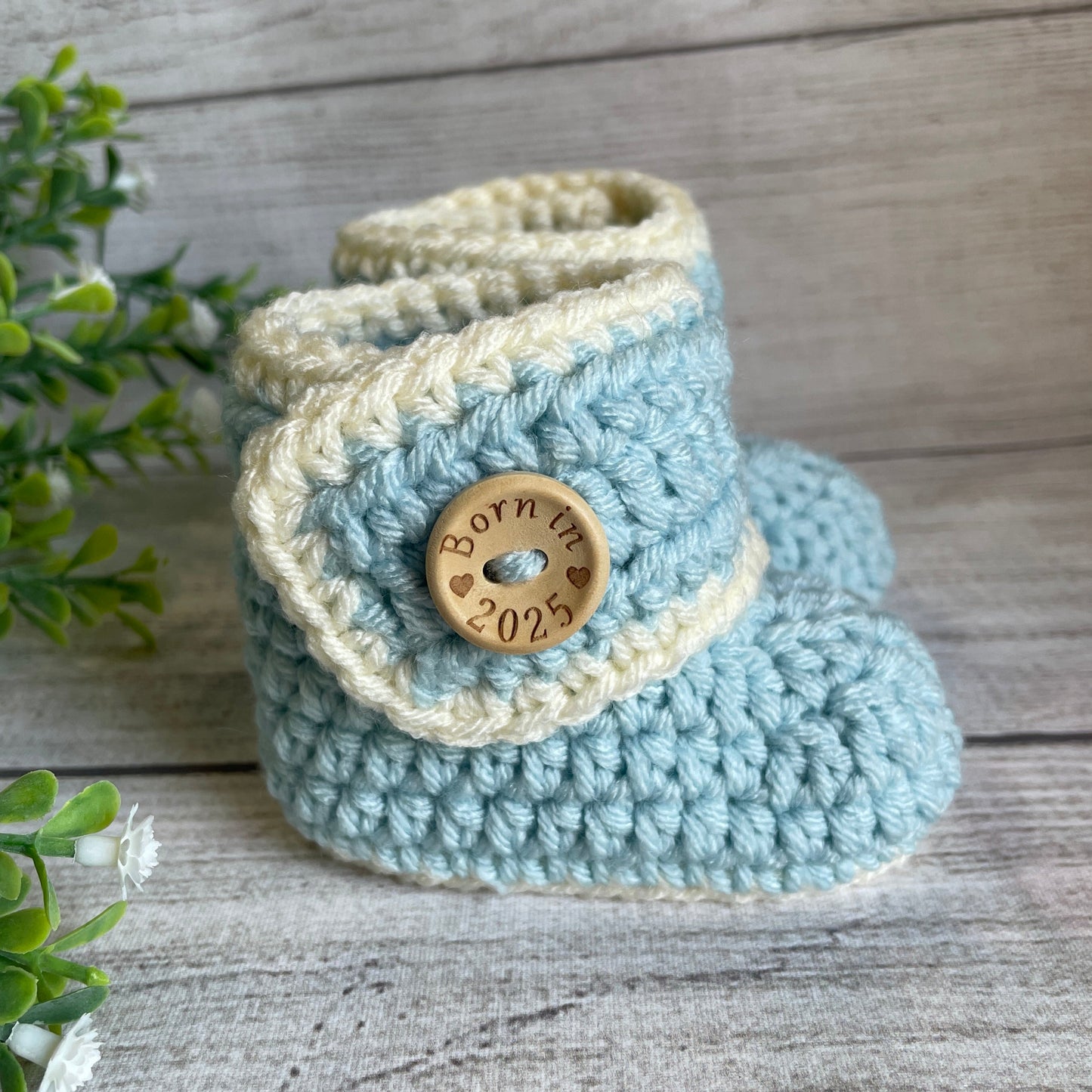 Born in 2025 Button Booties