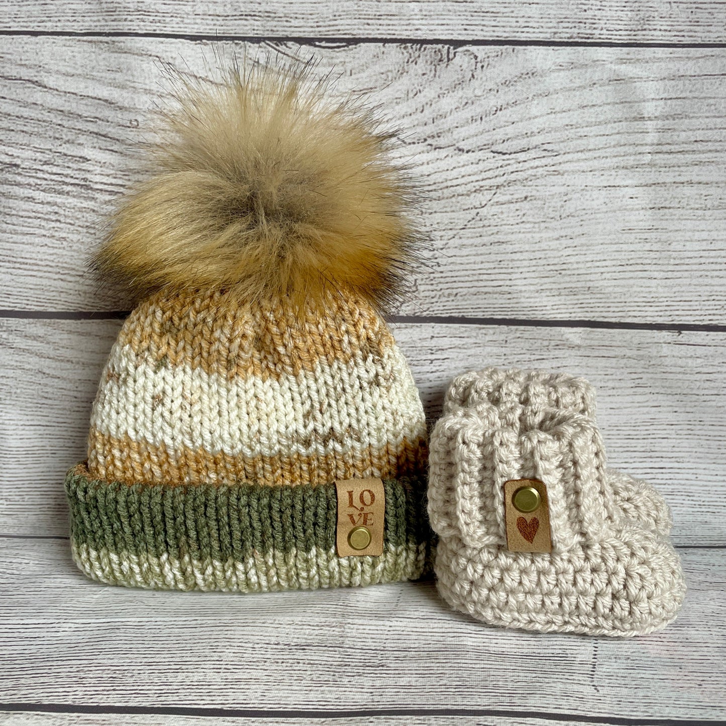 Baby Beanie & Booties Set