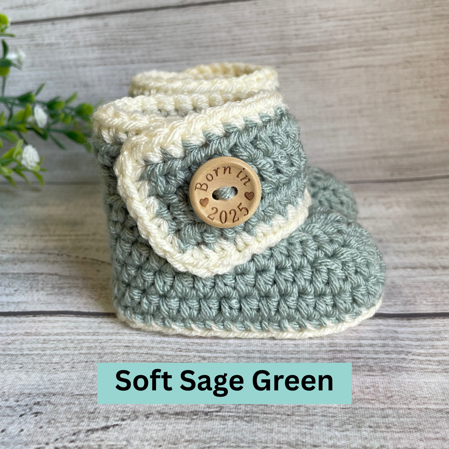 Born in 2025 Button Booties