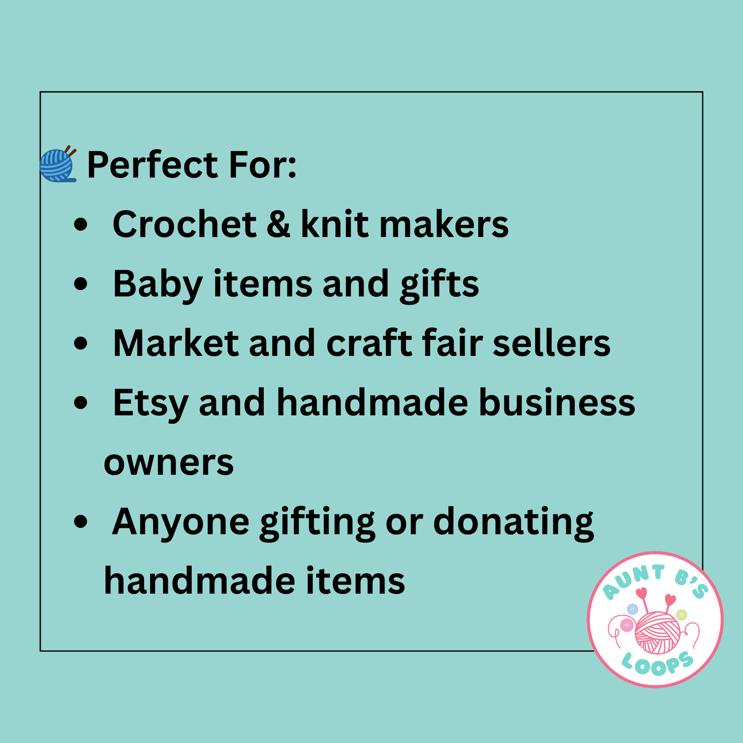 Gift Tag & Care Instructions Printable PDF for Crochet + Knit Items - Handmade Care Tag - DIGITAL DOWNLOAD