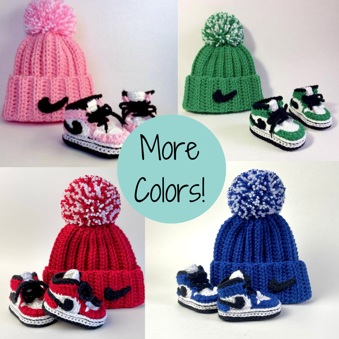 Baby Jordan Hat & Sneaker Set (Purple)