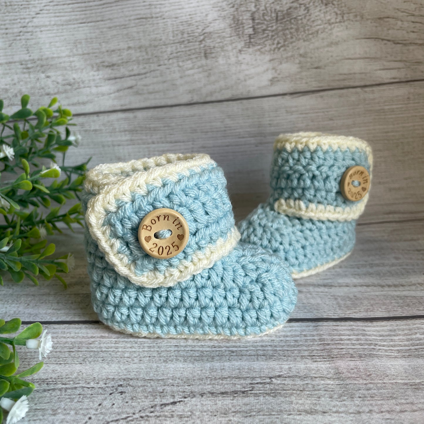 Born in 2025 Button Booties