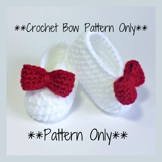 Mini Bow #1 Crochet Pattern (PDF - digital download)