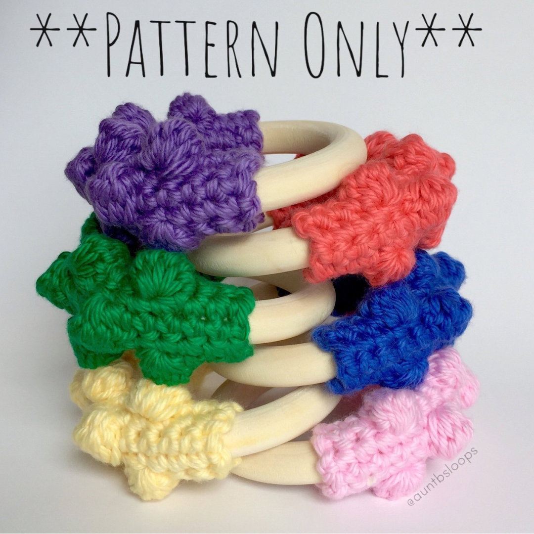 Bobble Baby Teether Crochet Pattern (PDF - digital download)
