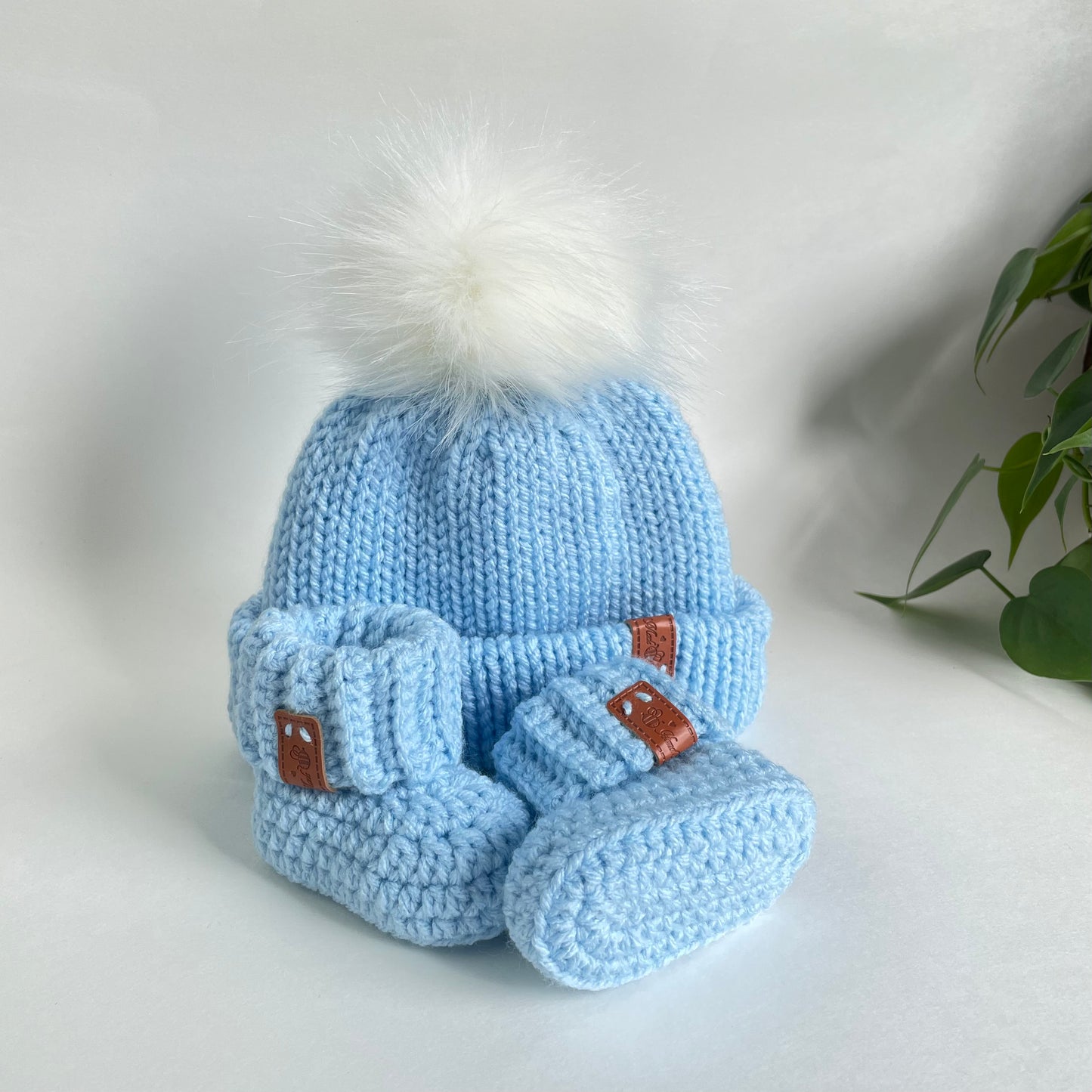 Baby Beanie & Booties Set