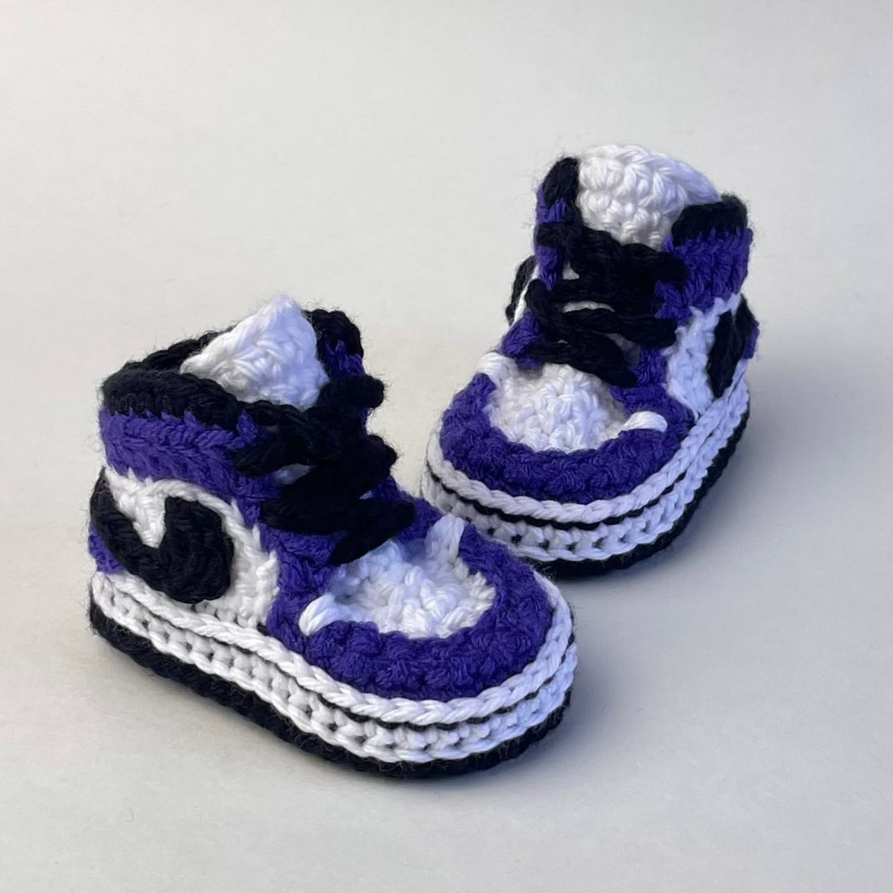 Baby Jordan Hat & Sneaker Set (Purple)