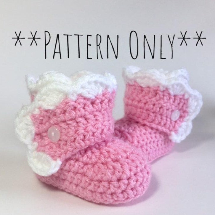 Newborn baby booties crochet on sale pattern