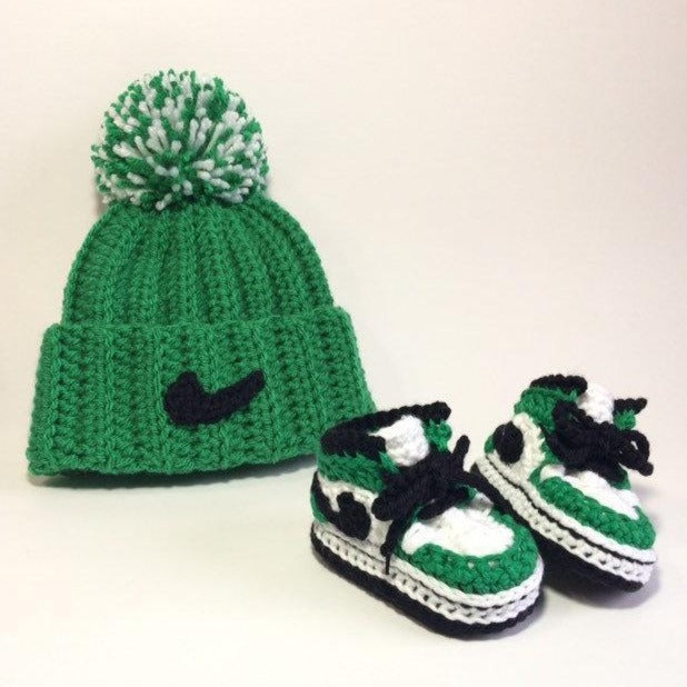 Baby Jordan Hat & Sneaker Set