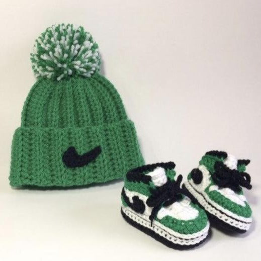 Baby Jordan Hat & Sneaker Set