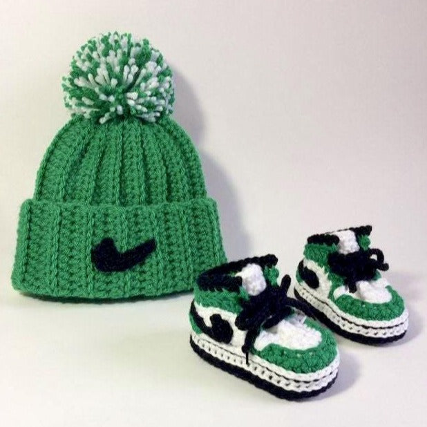 Baby Jordan Hat & Sneaker Set