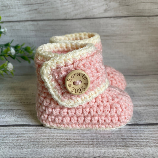 Born in 2025 Button Booties