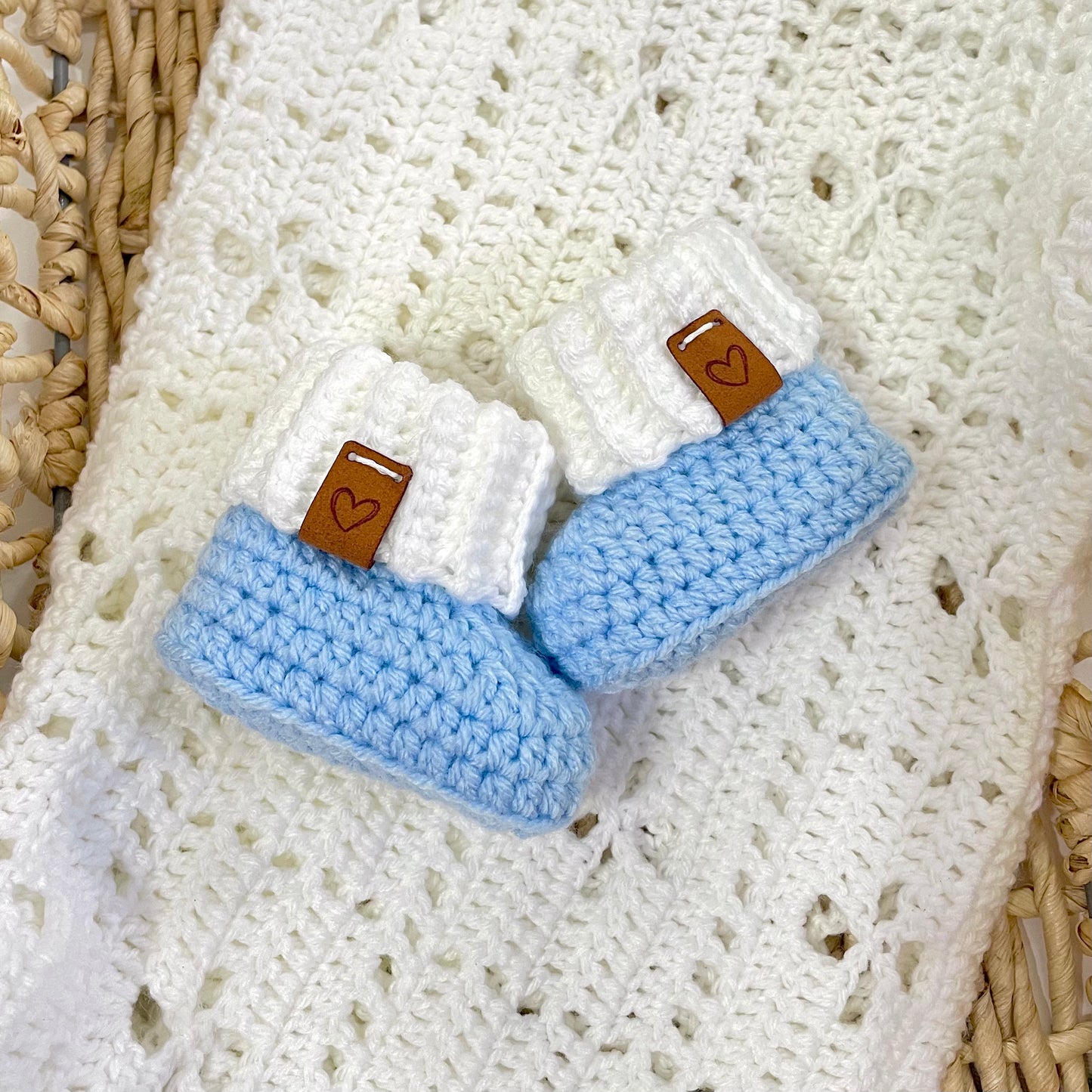 Hello world baby booties best sale