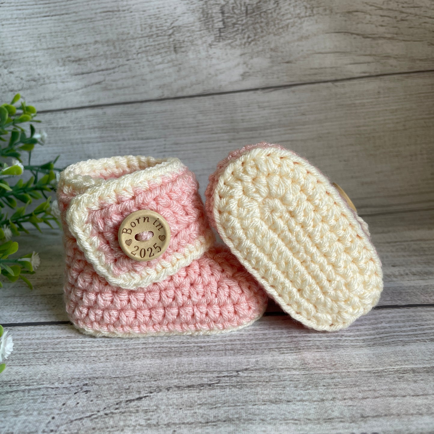 Born in 2025 Button Booties