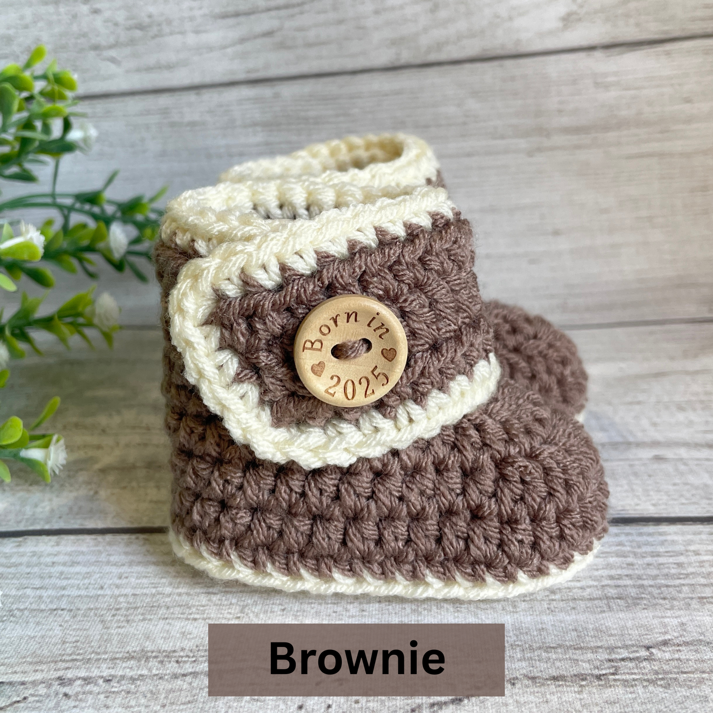 Born in 2025 Button Booties