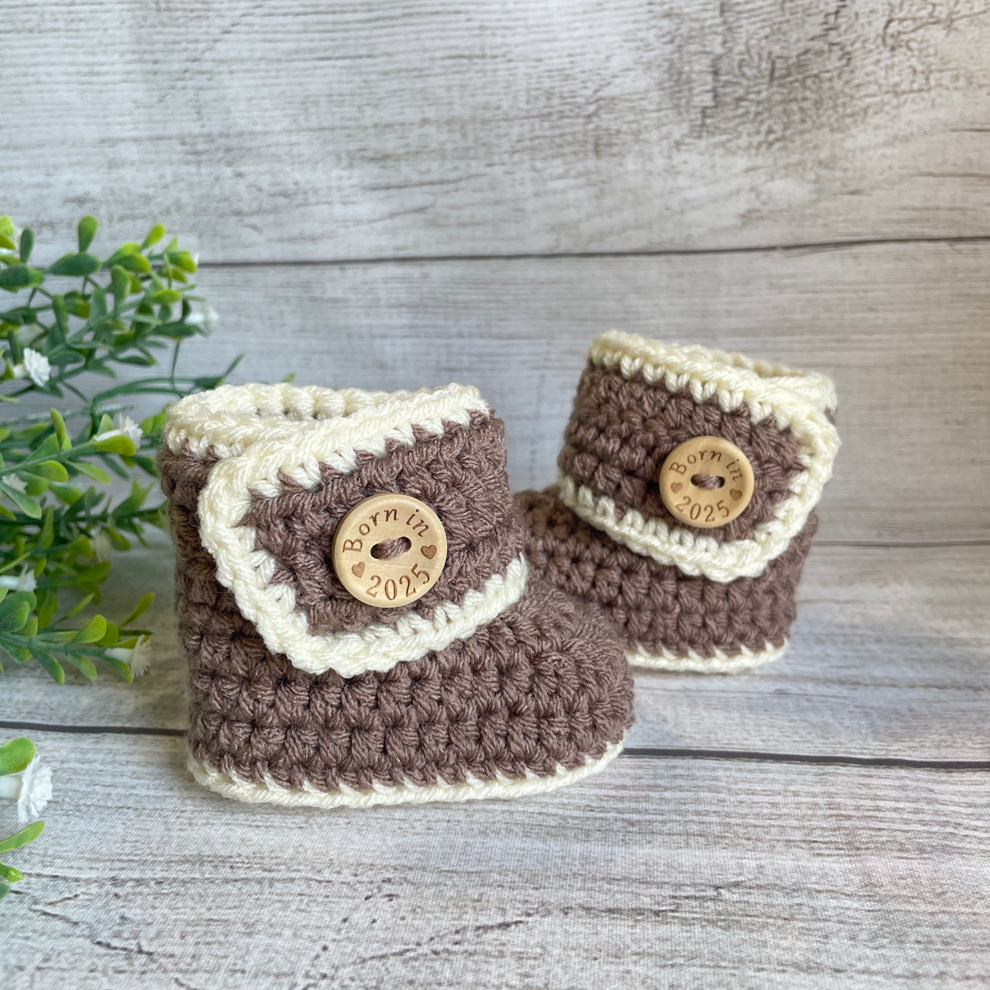 Born in 2025 Button Booties