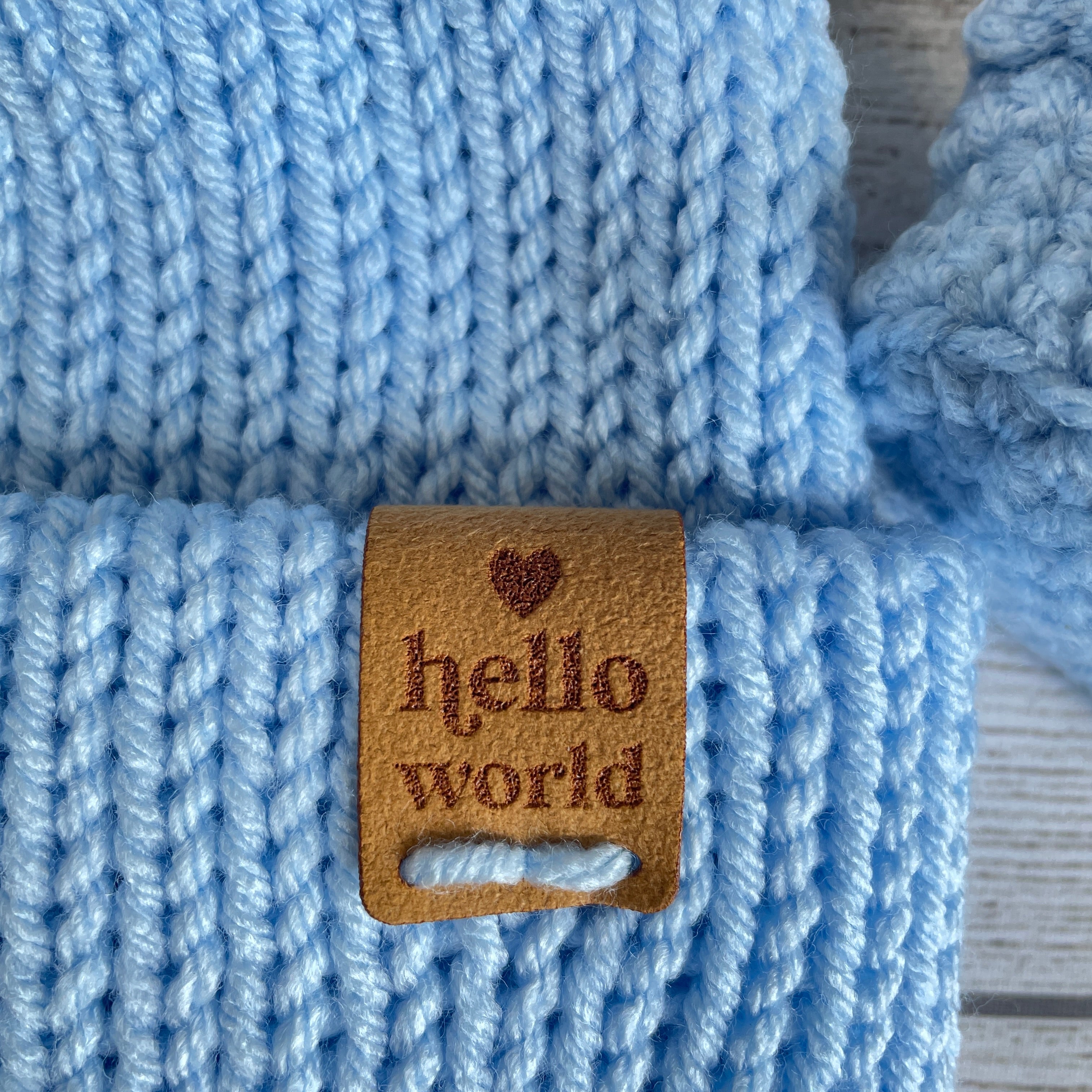 Hello World Baby Beanie Booties Set