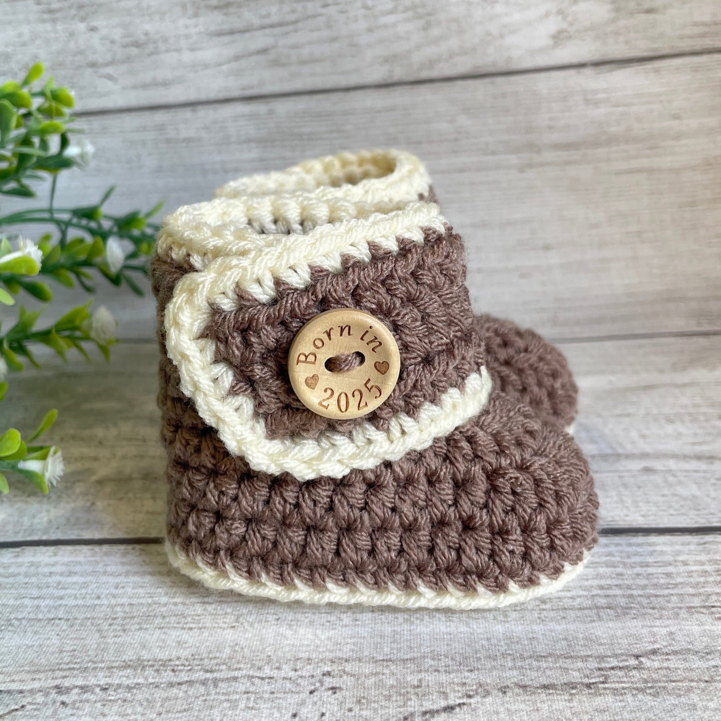 Born in 2025 Button Booties