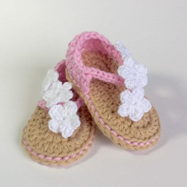 Crochet sandals for hot sale baby girl