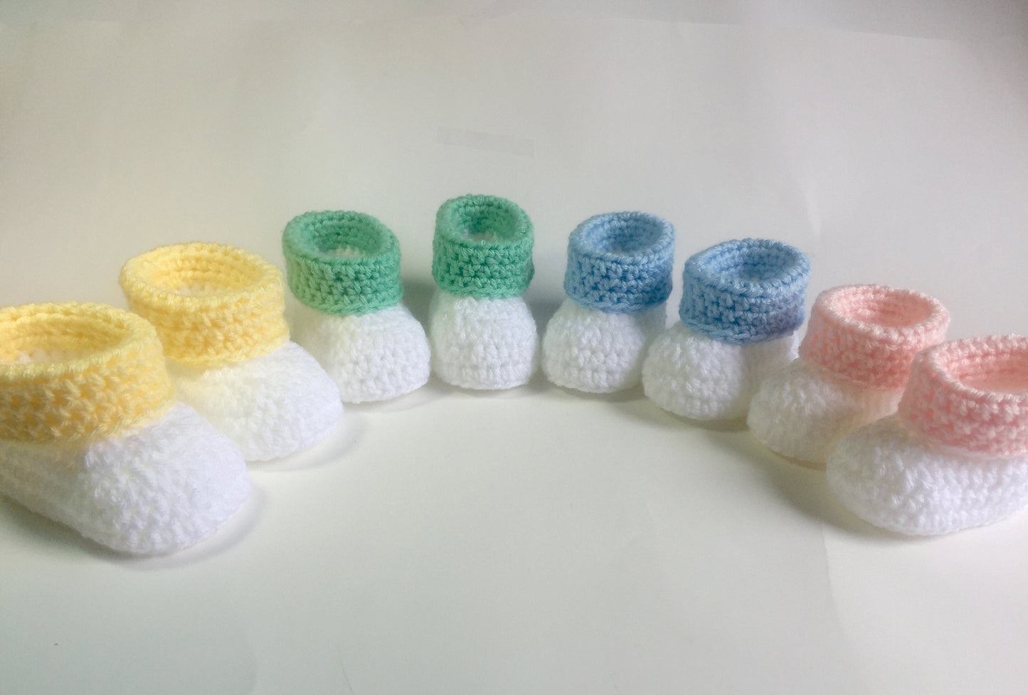 Cuffed Baby Booties Crochet Pattern (PDF - digital download)