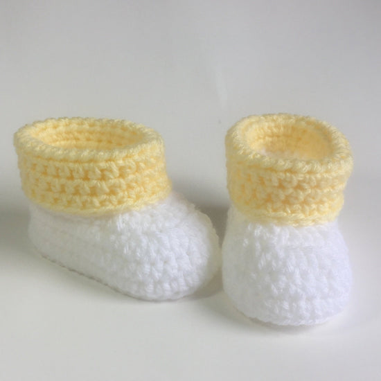 Cuffed Baby Booties Crochet Pattern (PDF - digital download) – Aunt B's ...