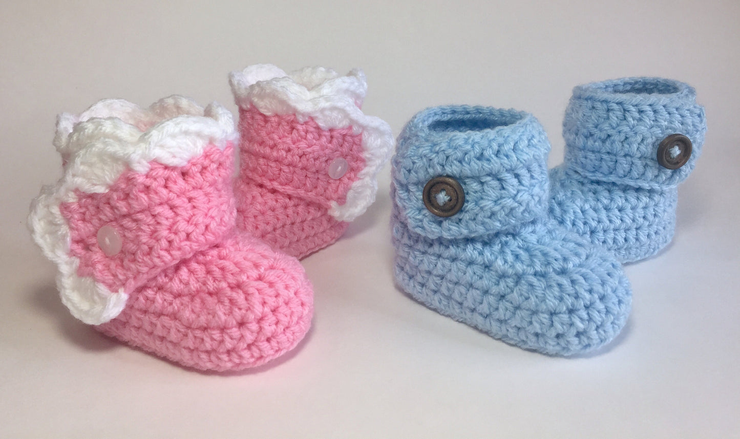 Wrapped Baby Booties Crochet Pattern (PDF digital download)